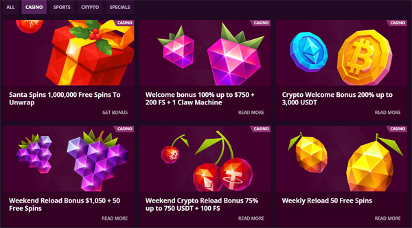 Malina Casino Bonuses