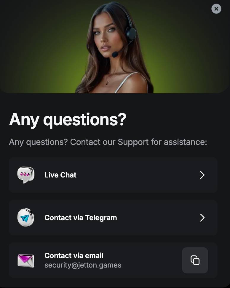 Jetton Customer Support