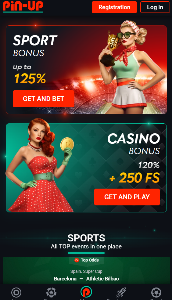 Pin-Up Casino Mobile View