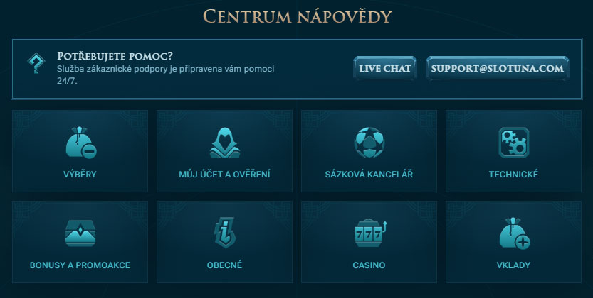 Slotuna Casino Customer Service