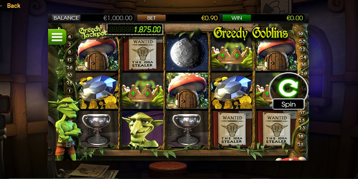Obrazovka základní hry Greedy Goblins