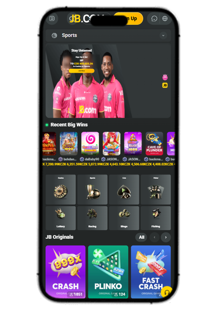 JB Casino Mobile View