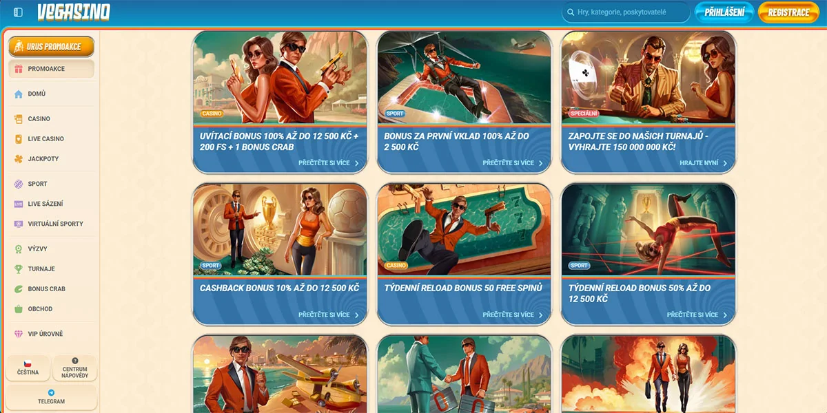 Vegasino Casino Bonuses and Tournaments